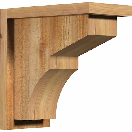 Ekena Millwork Monterey Rough Sawn Corbel w/Backplate, Western Red Cedar, 6"W x 12"D x 12"H COR06X12X12MON01RWR